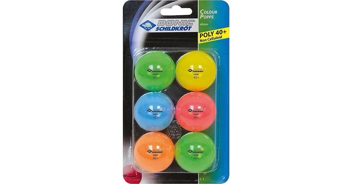 Donic-Schildkröt Tischtennisball Colour Popps, 6 farbige Bälle in Poly 40+ Qualität - in Grün