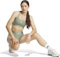 ADIDAS Damen BH Powerreact Training Medium-Support Hyperglam XS in Silber