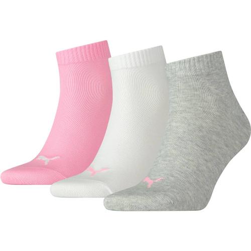 PUMA Herren Socken UNISEX QUARTER PLAIN 3P Prism Pink