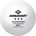 SCHILDKRÖT Tischtennisball 3-Stern CHAMPION POLY 40+ 4er - in Weiß