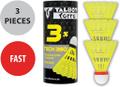 Talbot-Torro Badmintonball Tech 350, Nylonfederball, 3er Dose - in Gelb