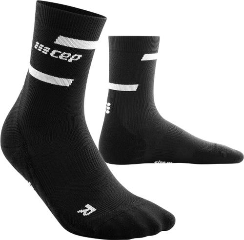 CEP Damen the run socks, mid cut, v4 II in Schwarz