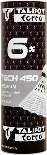 Talbot-Torro Badmintonball Tech 450, Premium Nylonfederball, 6er Dose MED in Pink